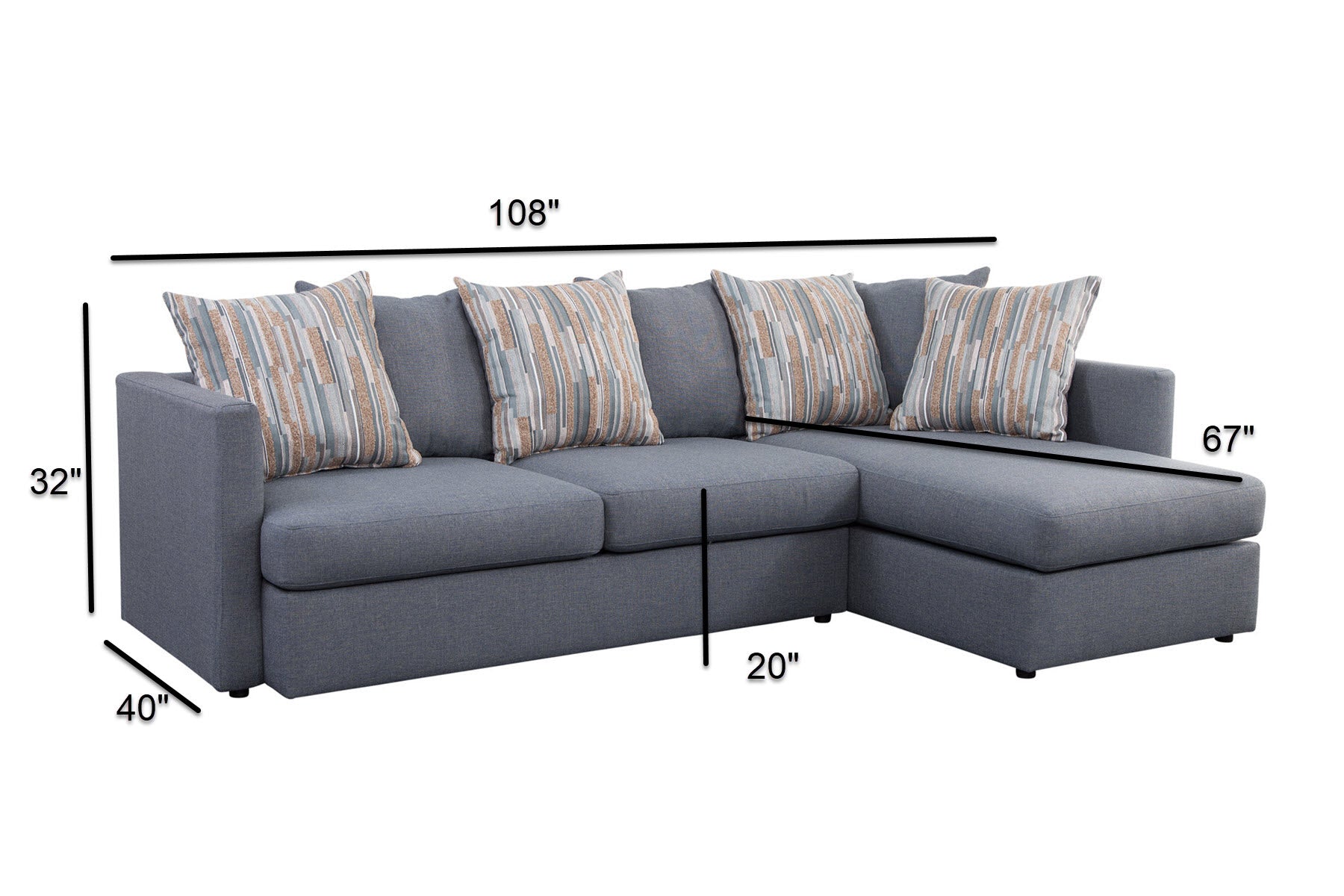 A298V23 2-Piece Sectional - Blue