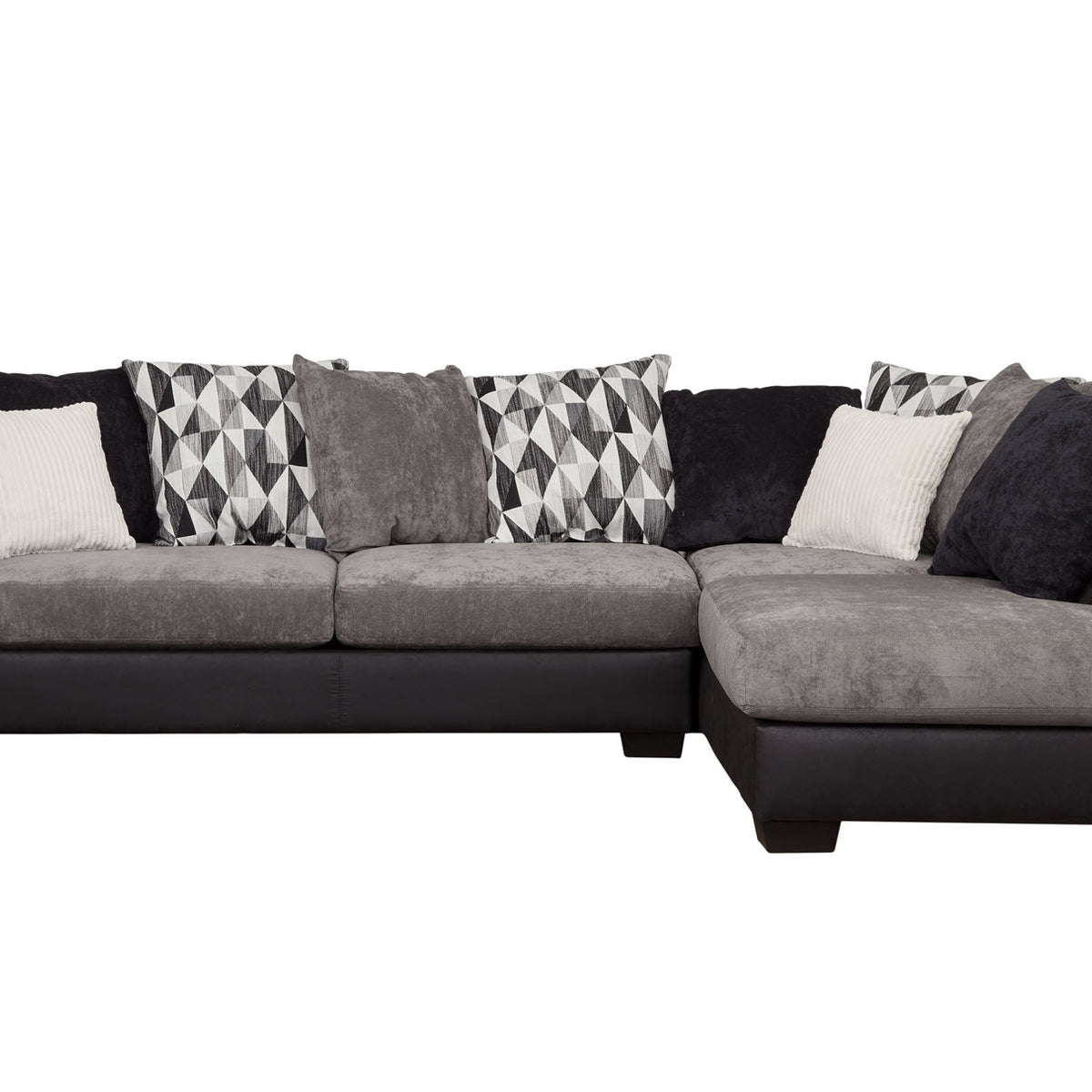 A317 2-Piece Sectional Couch - Black | Woodhaven Furniture