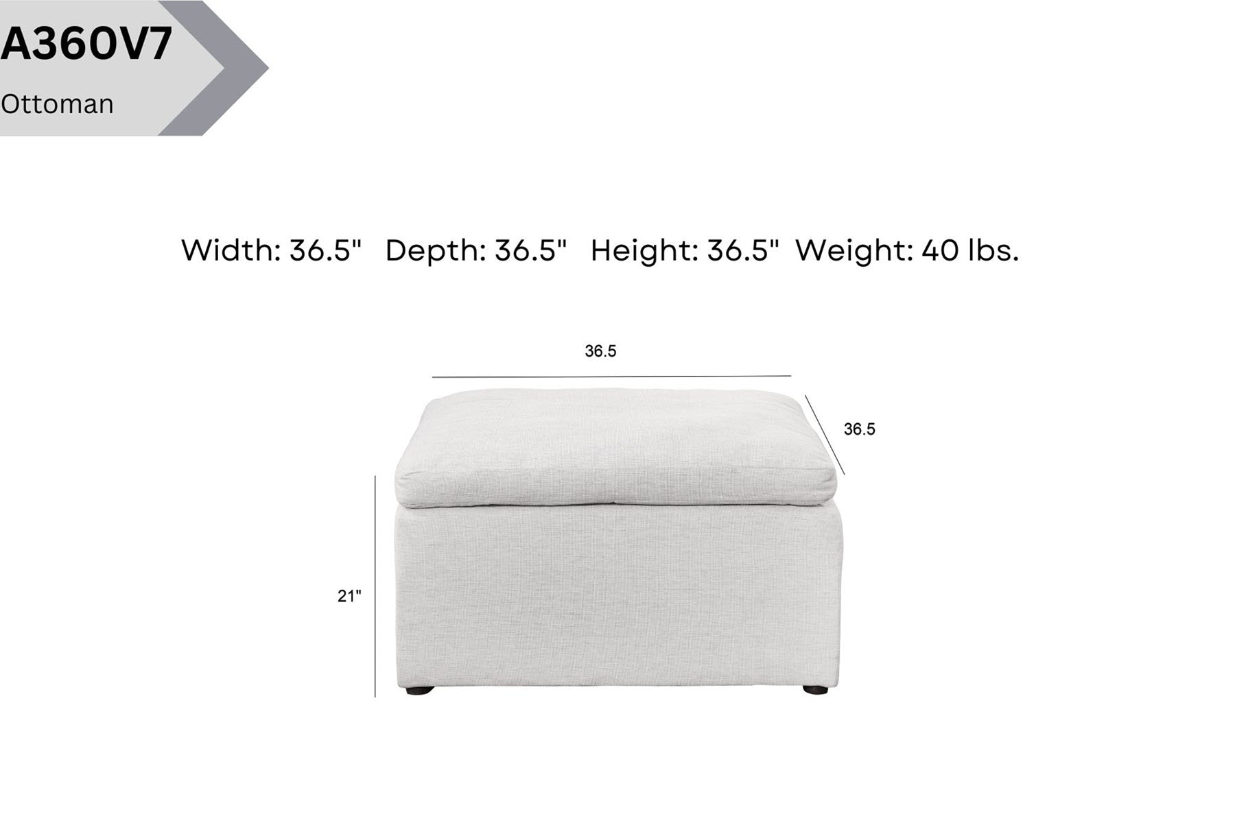 A360V7 Cocktail Ottoman