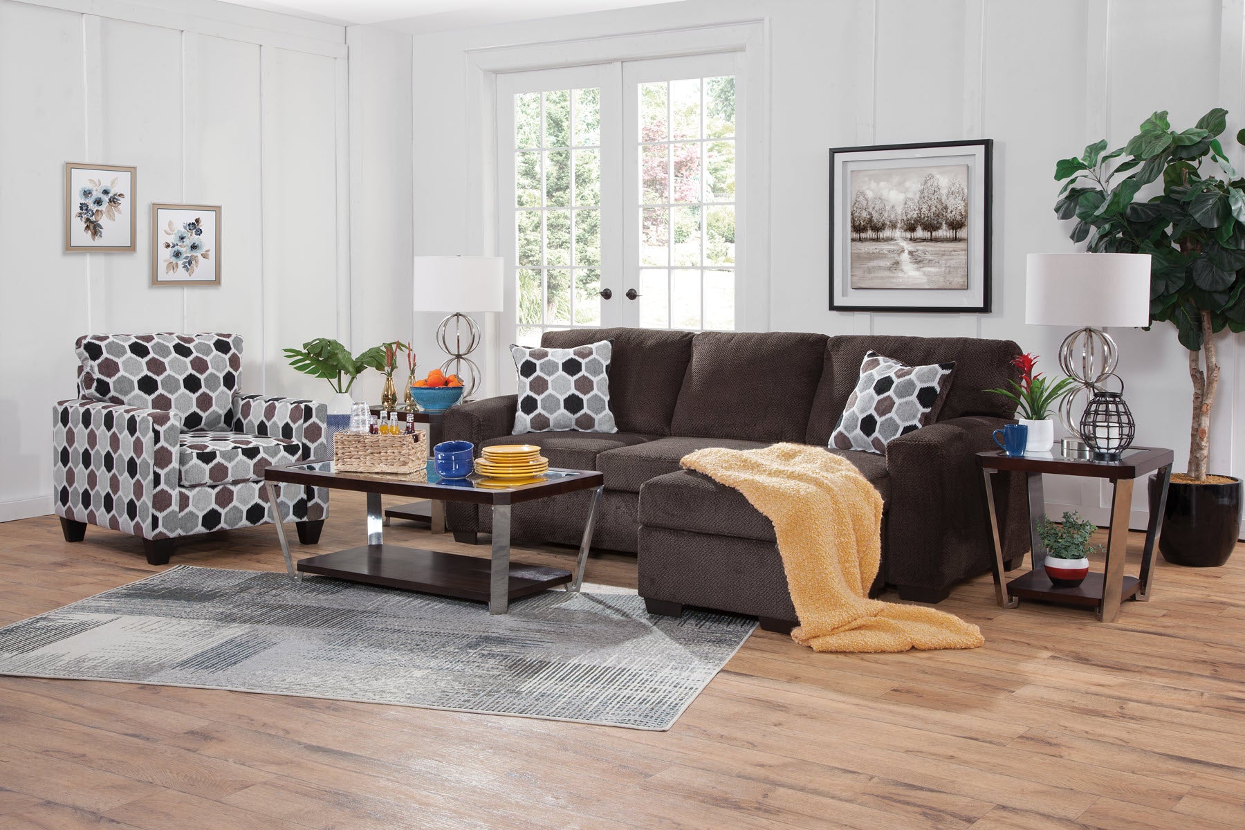 A103V18 Sofa Chaise – Brown