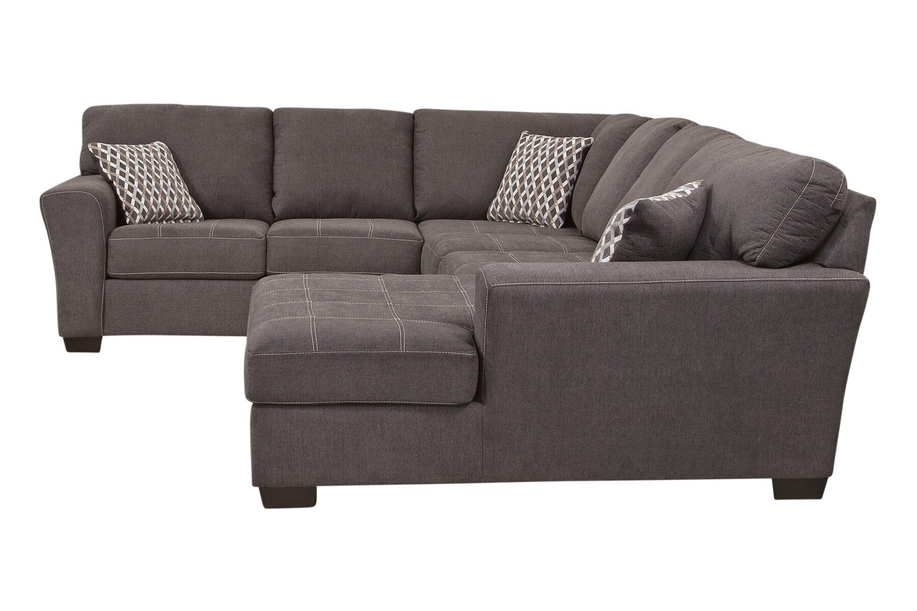 A101V5 3-Piece Sectional- Charcoal Grey