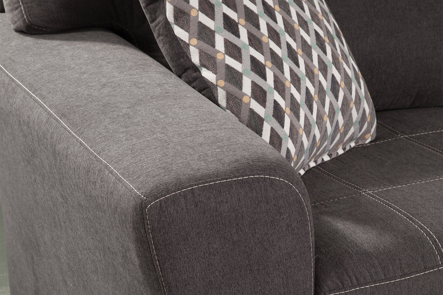 A101V5 3-Piece Sectional- Charcoal Grey