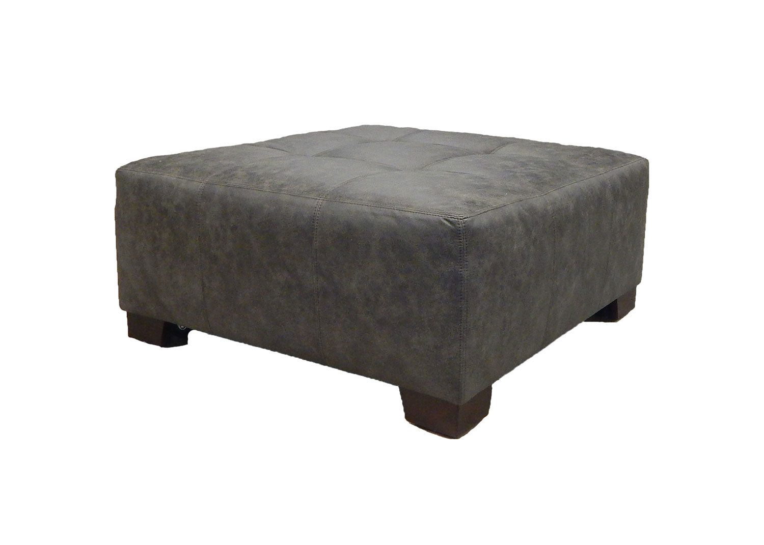 S351V4 Square Cocktail Ottoman- Brown and Beige