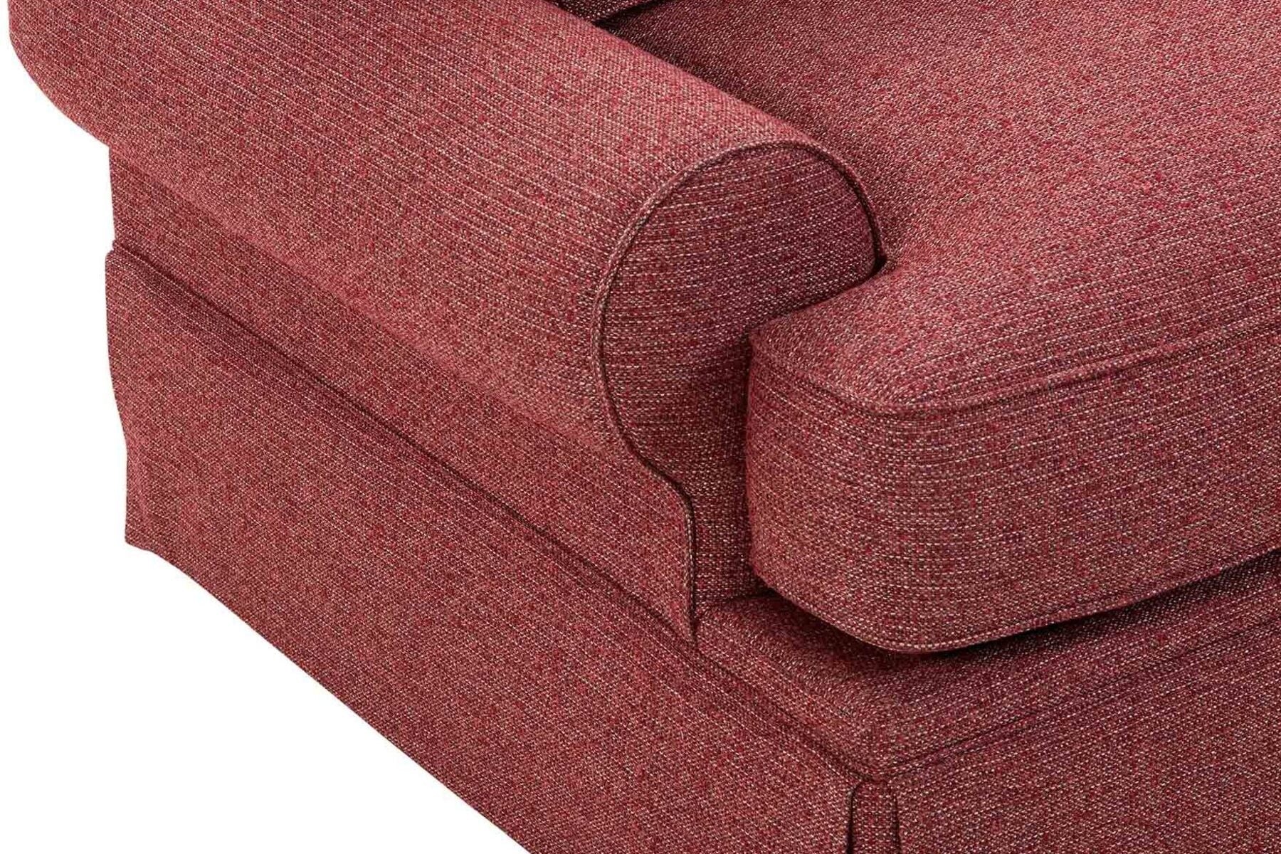 Red chair and 2025 a half with ottoman