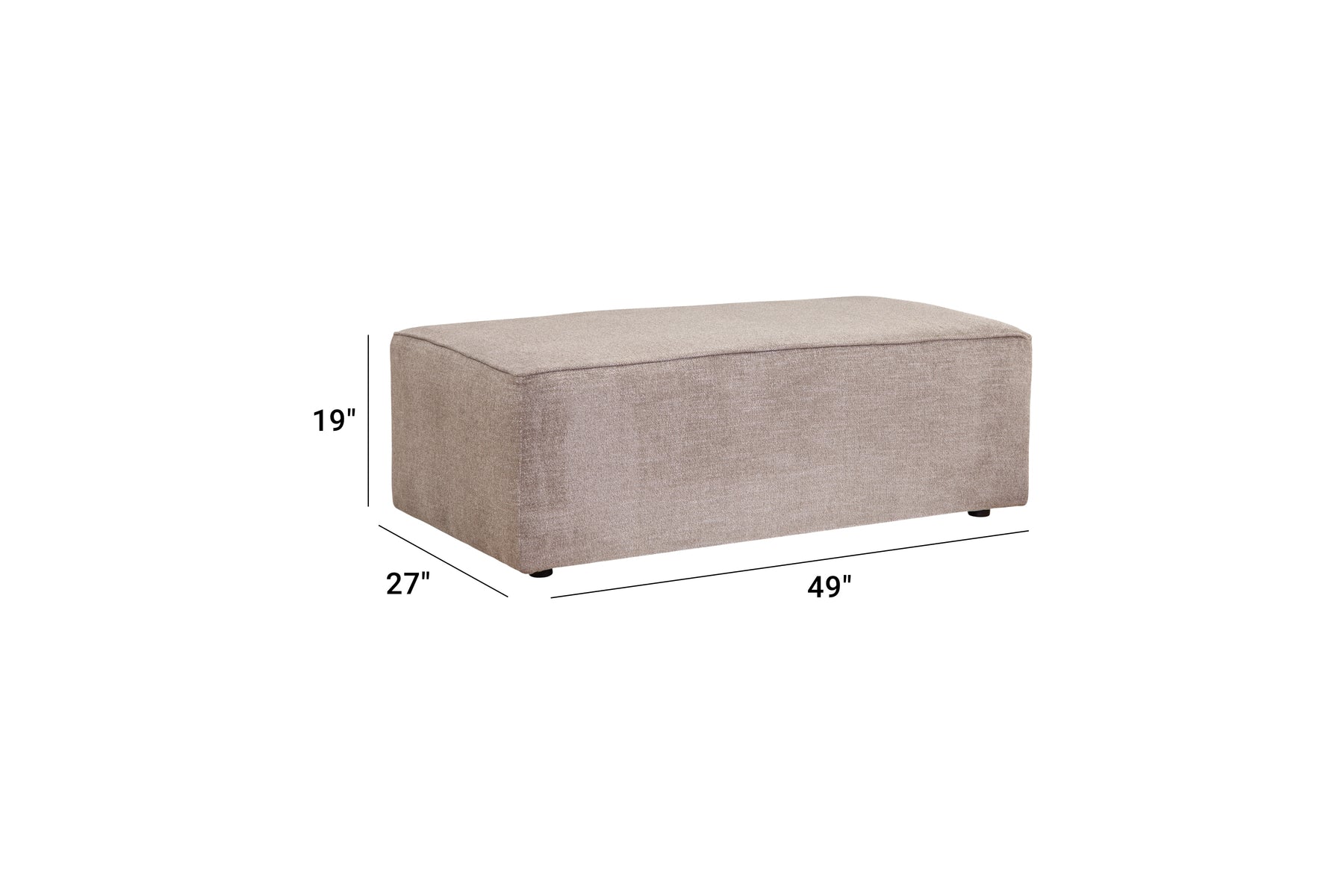 S298V8 Cocktail Ottoman - Beige