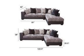A317 2-Piece Sectional - Black