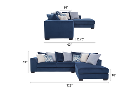 A317V8 2-Piece Sectional - Blue