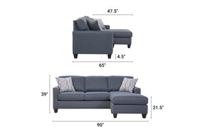 A328V2 Chaise - Blue