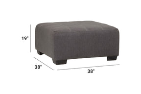 A101V5 Cocktail Ottoman- Charcoal Grey